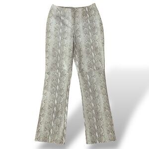 John Carlisle Genuine Leather Pants Women 10 Snake Embossed Swifty Y2K Vintage